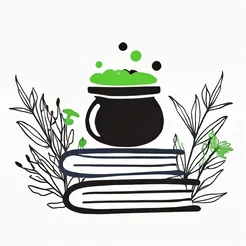 Free book club clipart of a Halloween cauldron